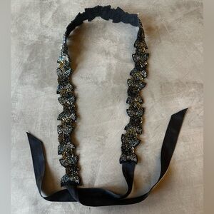 Vintage beaded beautiful floral belt no tag. Small/medium